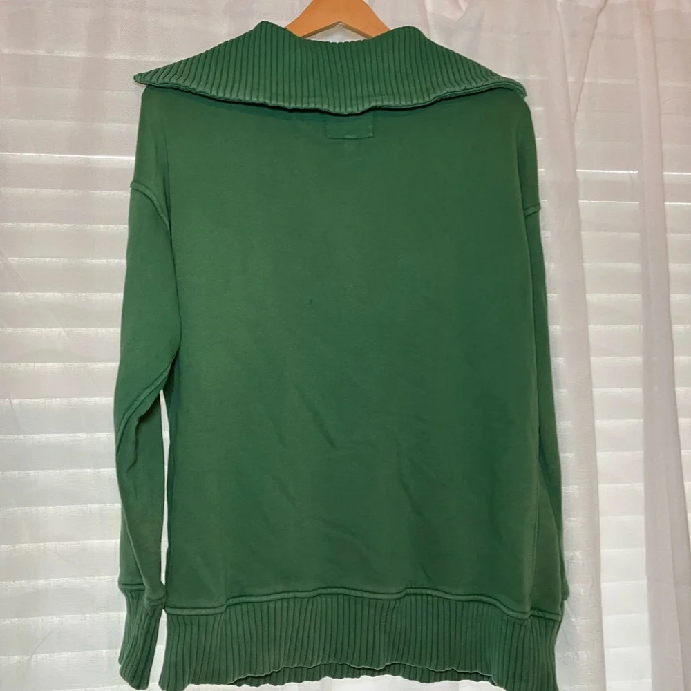 Aerie Green V-Neck Sweater - Picture 2 of 6